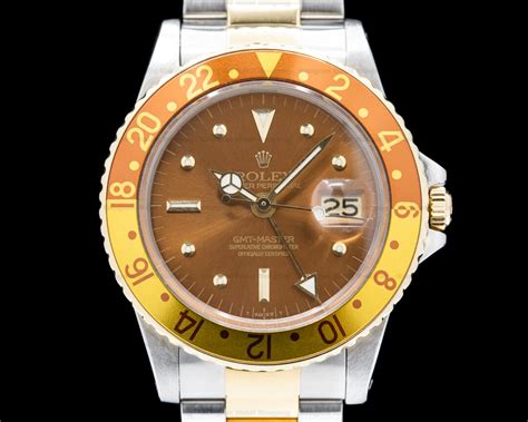 rolex gmt brown face|rolex gmt 1675 bezel.